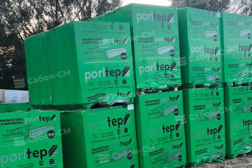 Пеноблоки стеновые Poritep 625х250х500, D500